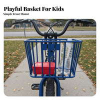 Easy to Install children's Cycle Front Basket Sturdy Kids Bike Basket Lightweight for Girls, Toddlers, Outdoor Cycling, Park