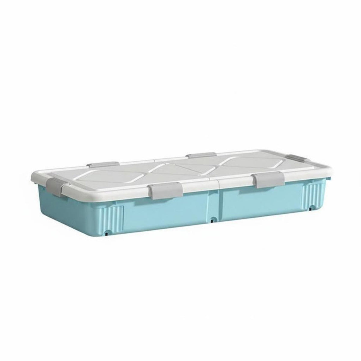 With casters Under-Bed Rolling Container Wheeled Design Rolling Storage Bin Low height Underbed Box Large Capacity for Students, Apartment Dwellers, Homeowners, Bedroom, Dorm Room, Closet