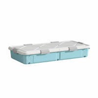 With casters Under-Bed Rolling Container Wheeled Design Rolling Storage Bin Low height Underbed Box Large Capacity for Students, Apartment Dwellers, Homeowners, Bedroom, Dorm Room, Closet