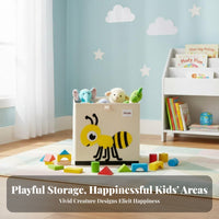Foldable Cartoon Toy Chest With Lid and Handles Storage container Large Capacity