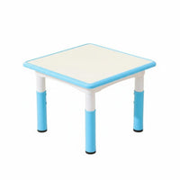 Multifunctional Square Plastic Play Table Rounded Corners Kids Multi-Activity Table Set Easy to Clean Children's Drawing Desk Anti-Slip Feet for Toddlers, Preschoolers, Kindergarten, Playroom
