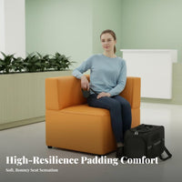 Sectional L-Shaped Sofa Nordic Aesthetic Configurable Block Sofa Petpet-Considerate High-Resilience Foam for Families, Salon