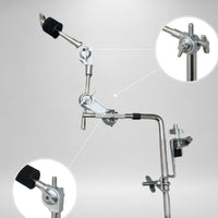 Easy to Adjust Cymbal Arm with Clamp Space-Saving Cymbal Arm Extension Arm Stable Drum Extension Bracket Universal Compatibility for Drummers