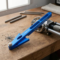 Pivoted Base Bike Chain Wear Checker Blue Metal Body Chain Wear Checker Aluminum Alloy Handheld