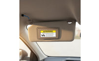 Gray Left Driver Side Sun Visor Plug and Play Driver Side Sun Visor Rectangular