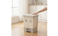 Plastic Trash Can with Foot Pedal Touchless Trash Can with Lid Easy to Clean Pedal Bin Hygienic for Kitchen