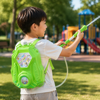 Water Blaster Backpack, Large Capacity 8L Water for Kids, Continuous Flow Reciprocating Watergun Polymer Summer Toy for Garden Play