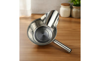 Stainless Steel Duckbill Scoop Shatterproof Scoop with Pouring Spout Commercial-Grade Polished for Chefs, Caterers, Food Prep Stations, Concession Stands