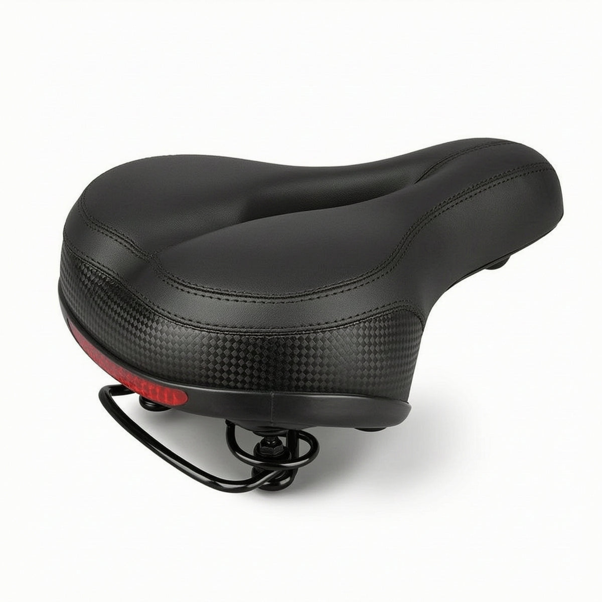 Bike Saddle with Spring Shock Absorbing Padded Bike Seat Bike Seat with Reflector Soft Wear-Resistant for Commuters