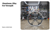 1 Piece 20 Inch Bike Wheel Aluminum Alloy Mag Style One-piece Heavy Duty Bicycle Wheel Solid Stable Performance Suitable for Road Riding Bike Modification