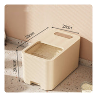Airtight Seal Rice Storage Container Sliding Lid Rice Bin Food Grade Material for Kitchen, Pantry