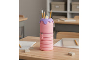 Expandable up Silicone Pencil Case Portable Retractable   Telescopic Stationery Holder for Students, School