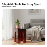 Modern Minimalist Wavy Pedestal Side Table Space-Saving Indoor Furniture Multi-Purpose Small Stool Creative Sculptural Design for Apartment Dwellers, Interior Designers, Living Room, Bedroom, Entryway, Balcony
