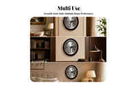 Round Analog Wall Clock Silver Dial Roman Numeral Wall Clock Glass Front