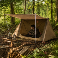 Lightweight Solo Tent, 2-Person, For Mountaineering, 3-Season Compatible, Waterproof 3000mm, 210x125x115cm, Compact Storage