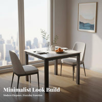 Minimalist aesthetic Square Table with Chairs Modern Design Square Pedestal Dining Set Space Saving Home Furniture Easy to Clean for Small Apartment Residents, Families, Homeowners, Kitchen
