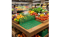 Produce Display Barrier Right-Angle Vegetable Display Barrier Slot-Together Produce Shelf Divider for Grocery Stores, Market Stalls