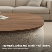 2 Pieces Round Tabletop Nesting C Not on Ee Table Set Rounded Edges Nesting C Not on Ee Table Pair Space-Saving Living Room Furniture Hidden Storage for Apartment Dwellers, Design Enthusiasts, Interior Decorators, Small Areas, Lounge Area, Not on Ice