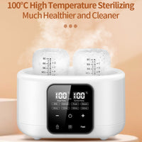Allall-in-1 Warmer and Sterilizer Multifunction Baby Bottle Warmer Compact Bottle Sterilizer Defrost for Nursery