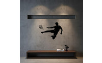 Black Outline Football Player Sticker Self Soccer Player Wall Decal Easy to Apply Peel and Soccer Decal for Children, Kids, Bedroom, Nursery