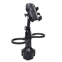 Car Cup Holder with Tray Multifunctional Car Cup Holder with Phone Mount Matte Black for Adventure Drivers