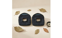 2 Pieces Stitched Edging Padded Material Saddle Pouch Rounded Top Black Saddle Pouch