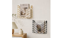 Metal Wire Magazine Holder Profile Wall-Mounted Magazine Rack Home Storage