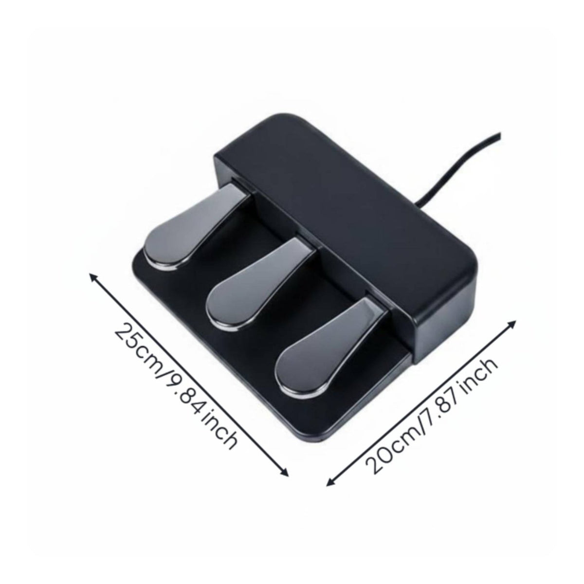 Sensitive Reaction Digital Piano Triple Pedal Metal Pedals 3-Pedal Sustain Unit Long-Lasting Musical Instrument Accessory