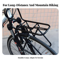 Mountain Bike Front Rack Steel Construction Front Bike Frame Luggage Rack Cycling Equipment Sturdy Duty Easy to Install