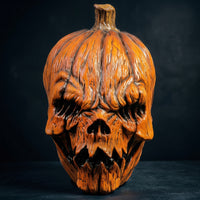 Pumpkin Face Covering Creepy Pumpkin Costume Face Covering Realistic for Adults, Cosplayers