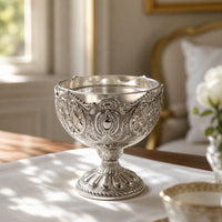Pedestal Bowl Embossed Bowl Elegant Dessert Dish for Hosts