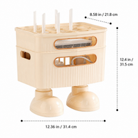 Stackable Storage Organiser Box, Two-Layer Wardrobe Storage Organiser, Airing Cupboard Box for Small Items, Student Storage