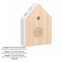 Compact House-Shaped Sound Machine White birdSong Sound Machine Sensor Window Indoor Device Side Buttons