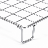 Cake Cooler For Confectionery Fried Food Oil Draining Foldable Cooling Rack Silver