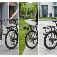 Easy to Install Rear Bike Rack with Hardware Sturdy Rear Bike Rack High Strength Sleek for Cyclists, Commuters