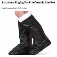 Christmas Santa Boot Toppers Timeless Black Look for Celebrations