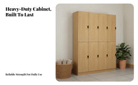 Wooden Locker Cabinet Reliable Lock Employee Locker Cabinet for Employees, Clients, Salon, Workplace, Office