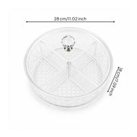 Serving Lidded Snack Tray Clear Plastic Tray Transparent