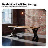 Desk with display Riser Minimalist Design Workstation Integrated Shelf Home Furniture for Students, gaming hobbyists, Bedroom, Study Room