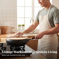 Hand-Handcrafted Iron Wok Naturally Non-Stick Hand Handcrafted Iron Pan Traditional Chinese Stir-Fry Pan Long-Lasting