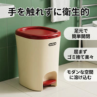 Trash Can, Pedal-Operated Trash Can, Sorting, Stylish, Slim, Plastic, Household Use, With Lid, For Living Room