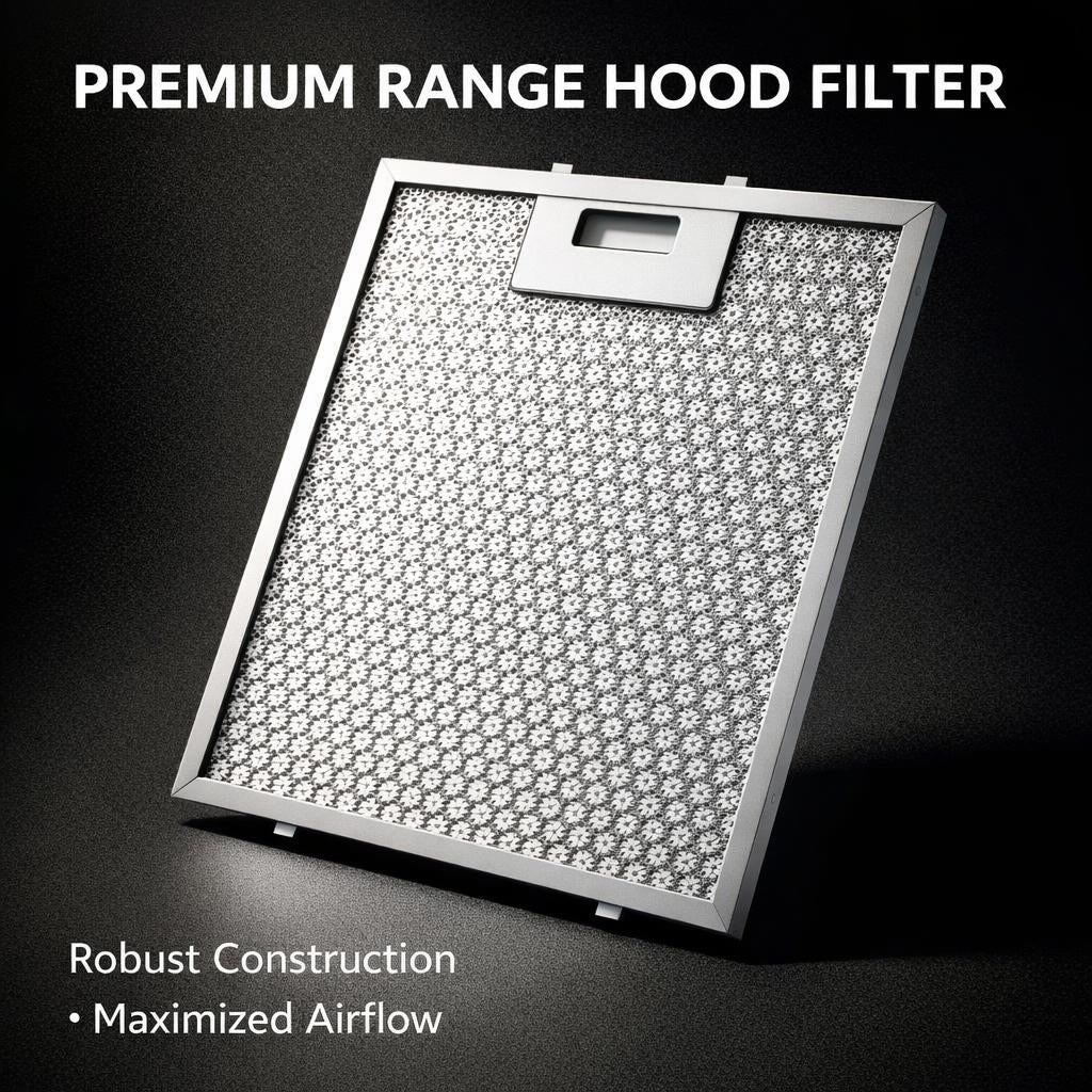 Universal Cooker Hood, 5-Layer Aluminum Mesh, Cut to Size, High Absorption for Smoky Kitchens, Metal Range Hood