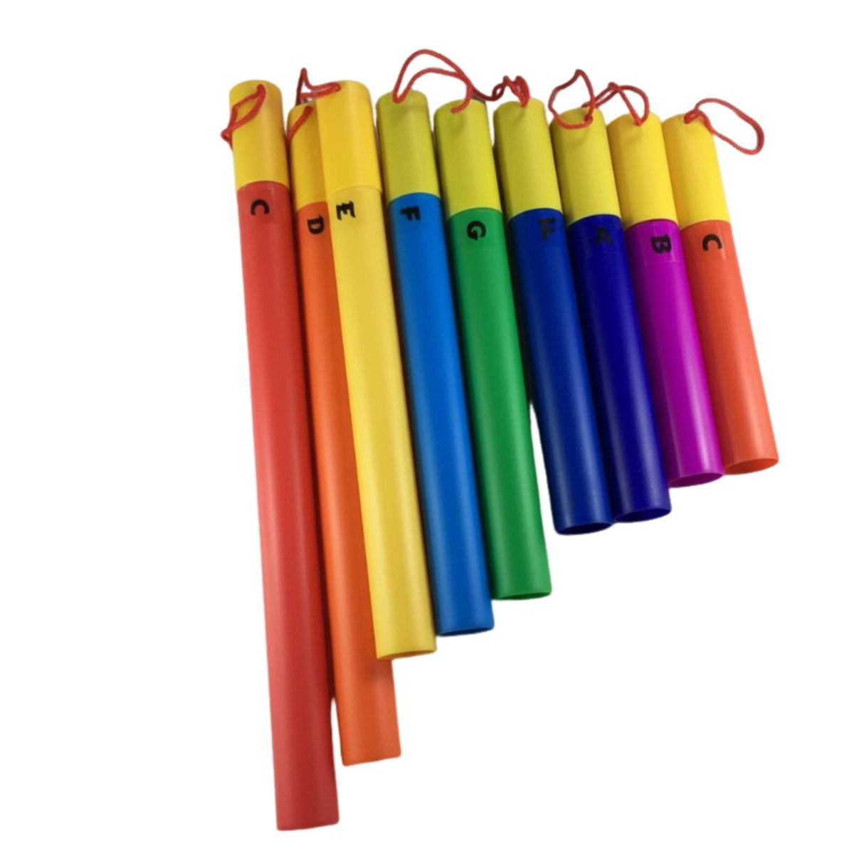 8 Pieces Rhythm Instrument Set Hand-Eye Coordination Tuned Percussion Tubes Colorful Diatonic Scale Instrument for Kids