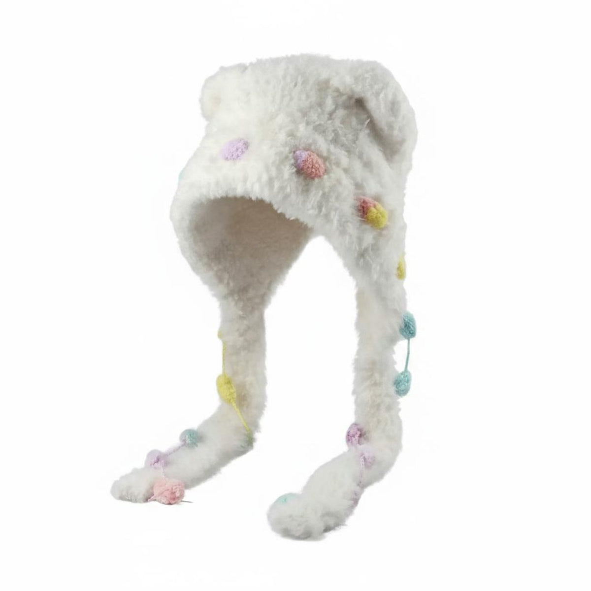 Soft Knitted Earflap Trapper Hat Warm Earflap Knit Hat Cute for Women, Cold Weather, Autumn