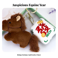 Horse Soft Toy Cute Design Stuffed Horse Pendant Soft and Cuddly Soft Horse Figure Stuffed Pendant for Astrology Collectors, Teenagers, Keys