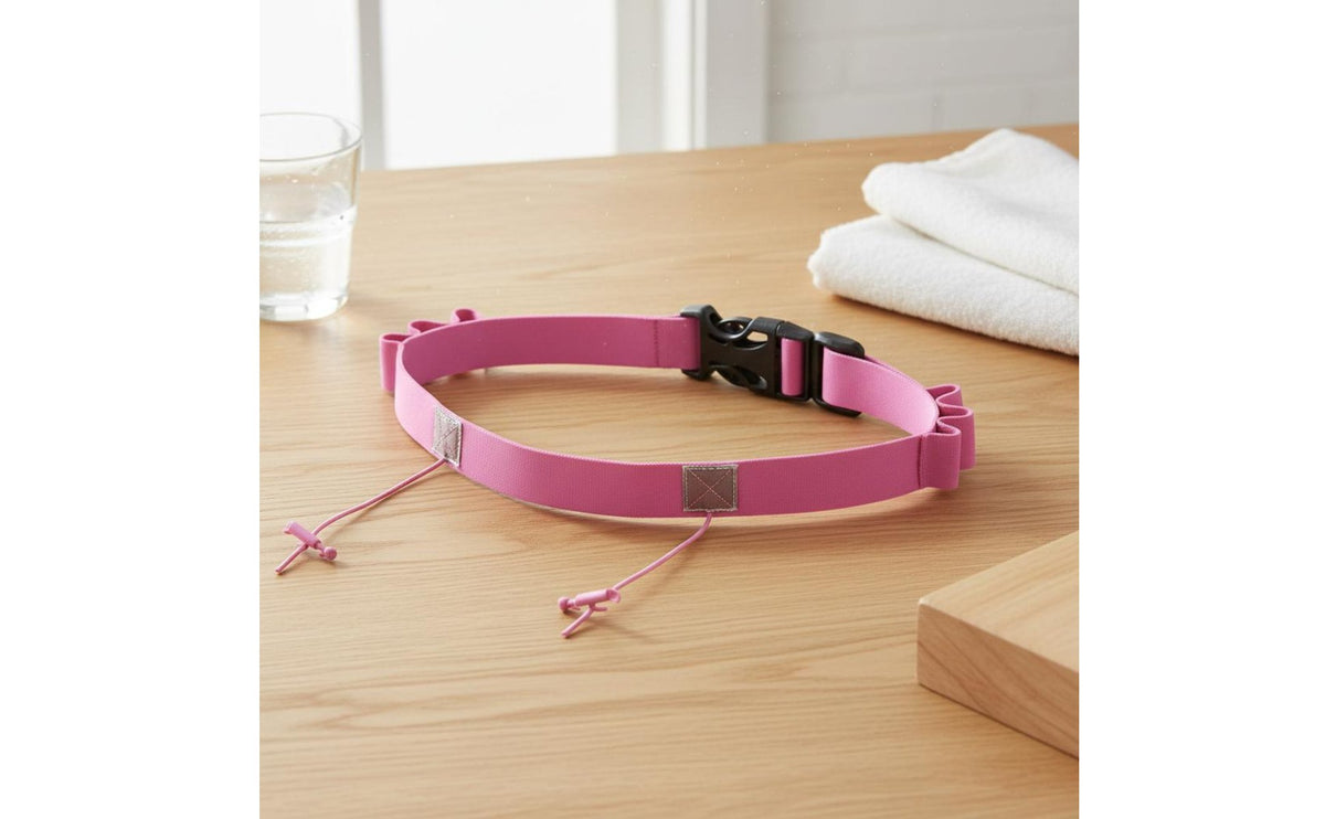 Adjustable Reflective Race Number Belt for Runners and Triathletes