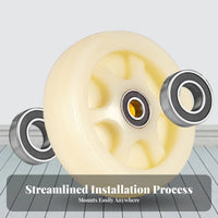 Wear Resistant Small Cart Replacement Wheel Effortless Rolling Heavy Duty Caster Wheel Dustproof for DIY Enthusiasts, Carts, Trolleys