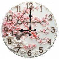 Silent Non-Ticking 12-Inch Round Wall Clock Accurate Quartz Movement Round Decorative Wall Clock Easy to Hang House Decoration Battery Operated for Living Room, Bedroom, Home Office, Kitchen