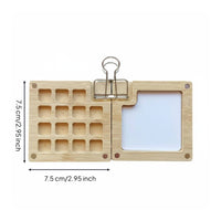 All in Single Travel Watercolor Palette Easy to Store Watercolor Palette Box Long-Lasting Mini Bamboo Paint Box for Sketching, Plein Air