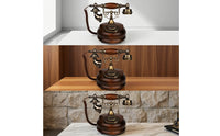 Antique Style Telephone Wood-Finish Vintage Telephone Retro Phone Corded Old-Fashioned Phone Decorative for Decorators, Study